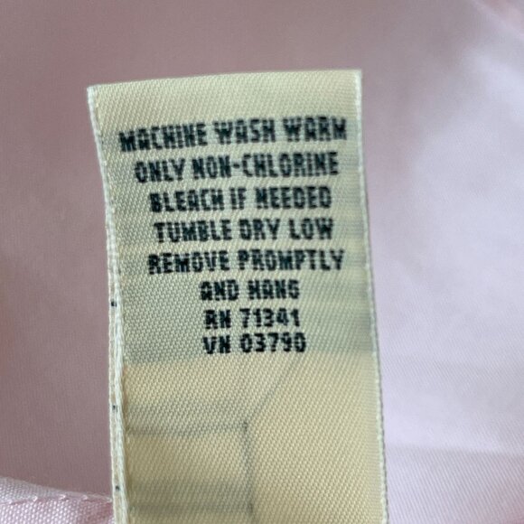 L.L.Bean Womens Pink Wrinkle-Resistant Cotton Shirt Large Long Sleeve Button New - Picture 9 of 9